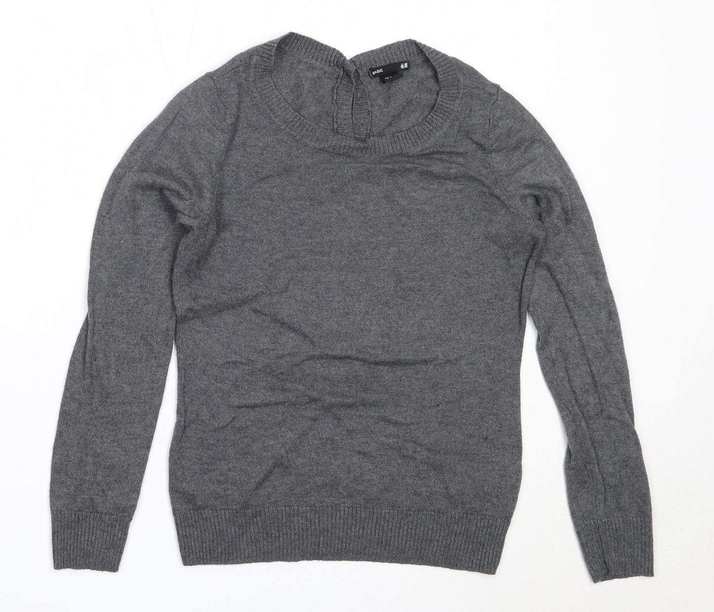 Womens UK Size S H&M Grey Pullover Jumper