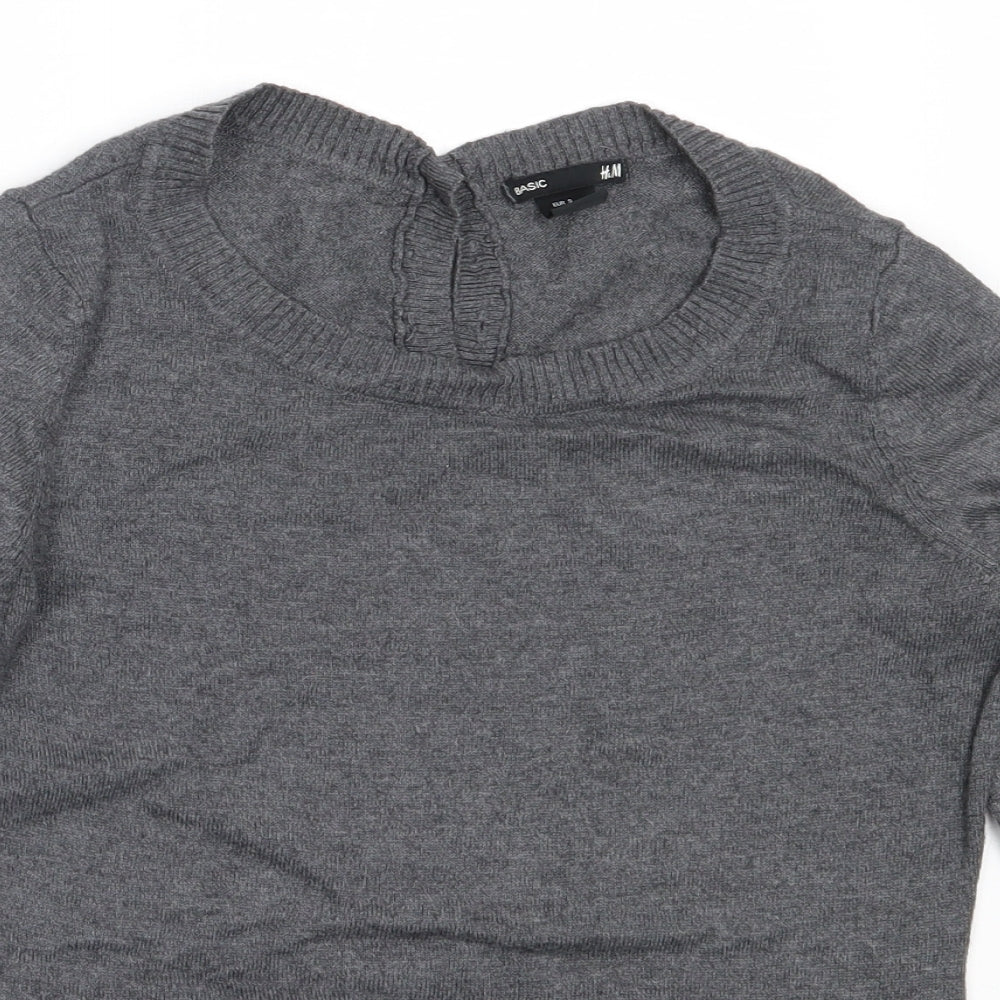 Womens UK Size S H&M Grey Pullover Jumper
