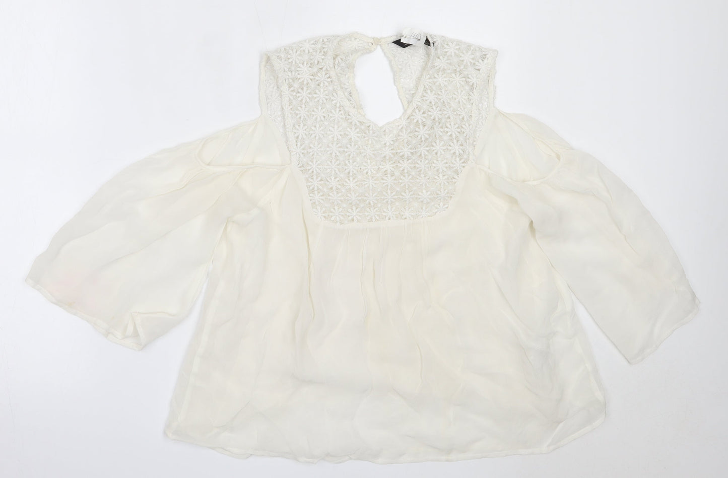 Womens UK Size XS Zara White Basic Blouse