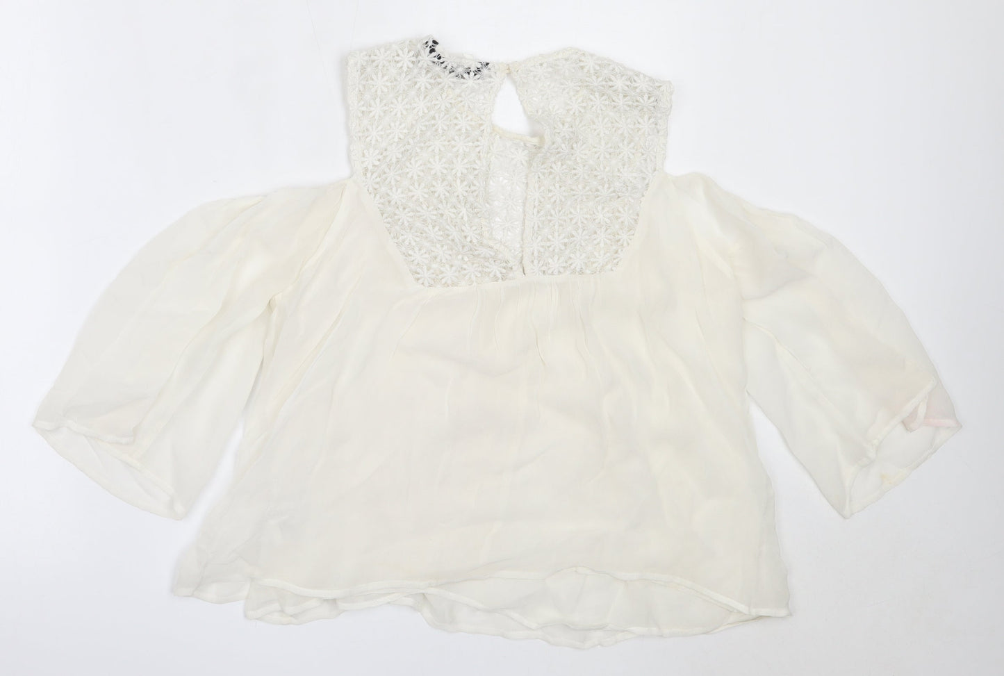Womens UK Size XS Zara White Basic Blouse