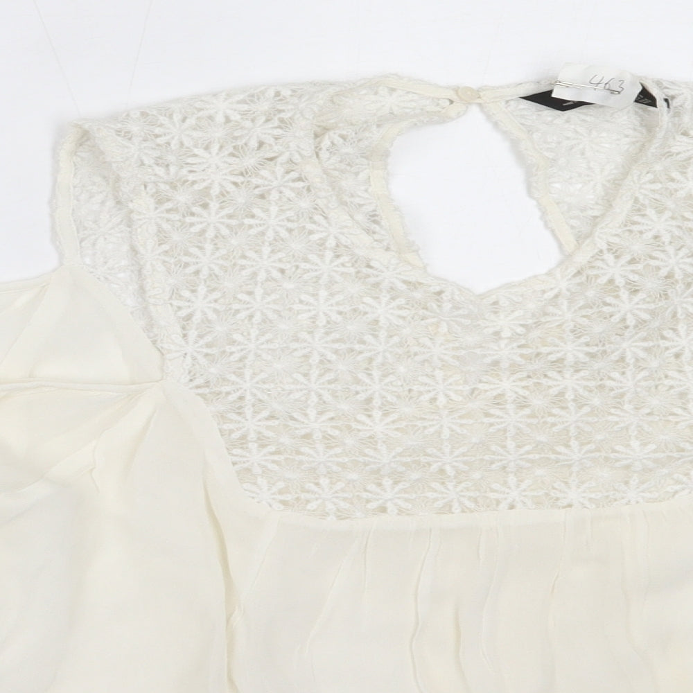 Womens UK Size XS Zara White Basic Blouse
