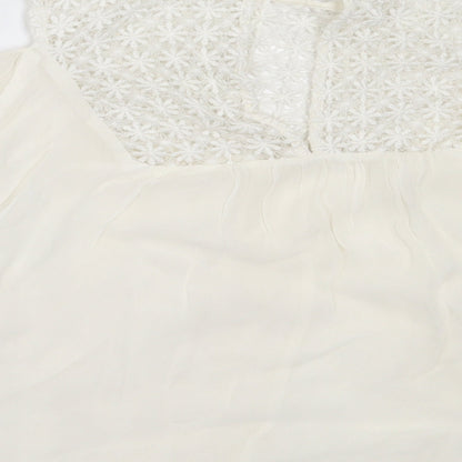 Womens UK Size XS Zara White Basic Blouse