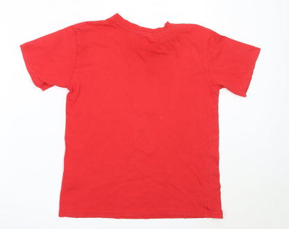 LFC Boys Red  Cotton Basic T-Shirt Size 12-13 Years V-Neck  - Liverpool FC