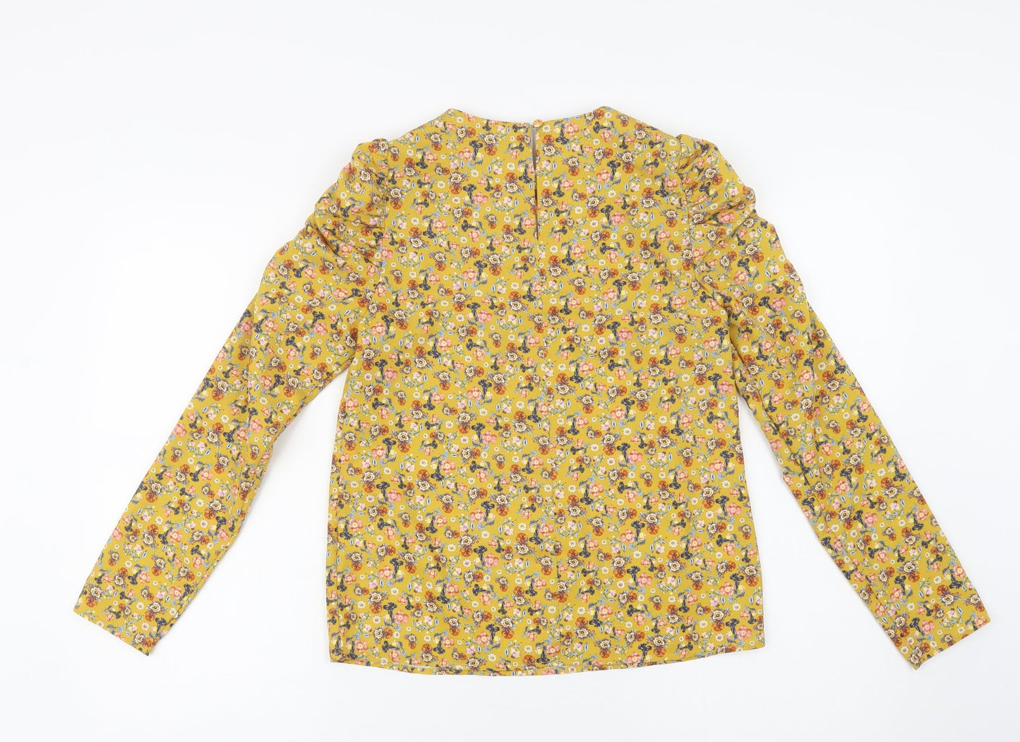 Womens UK Size 6 Warehouse Yellow Basic Blouse
