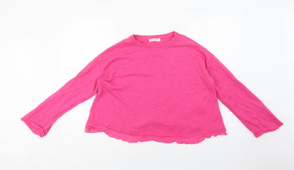 Zara Girls Pink  Cotton Pullover Sweatshirt Size 11-12 Years