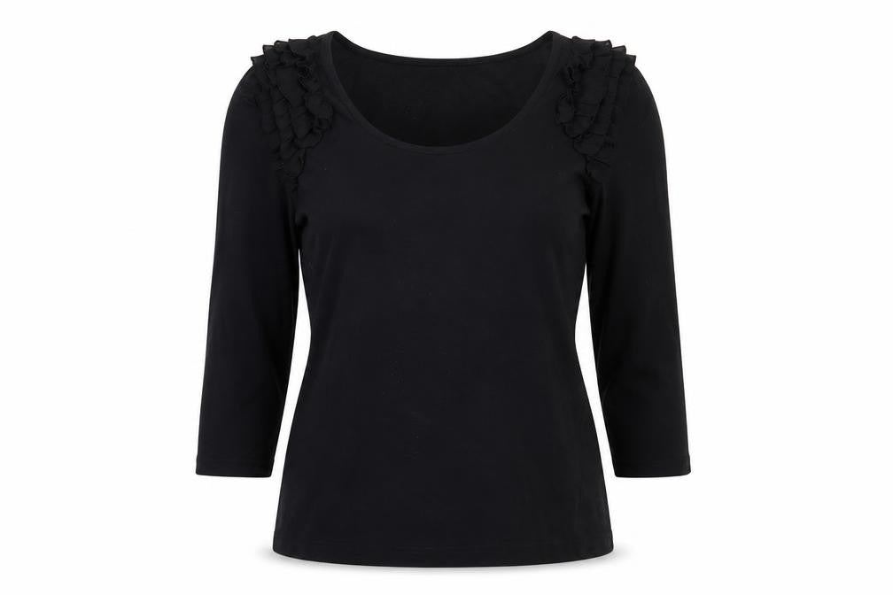 Womens UK Size S Oasis Black Basic Blouse