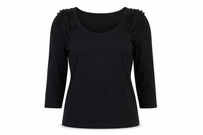 Womens UK Size S Oasis Black Basic Blouse