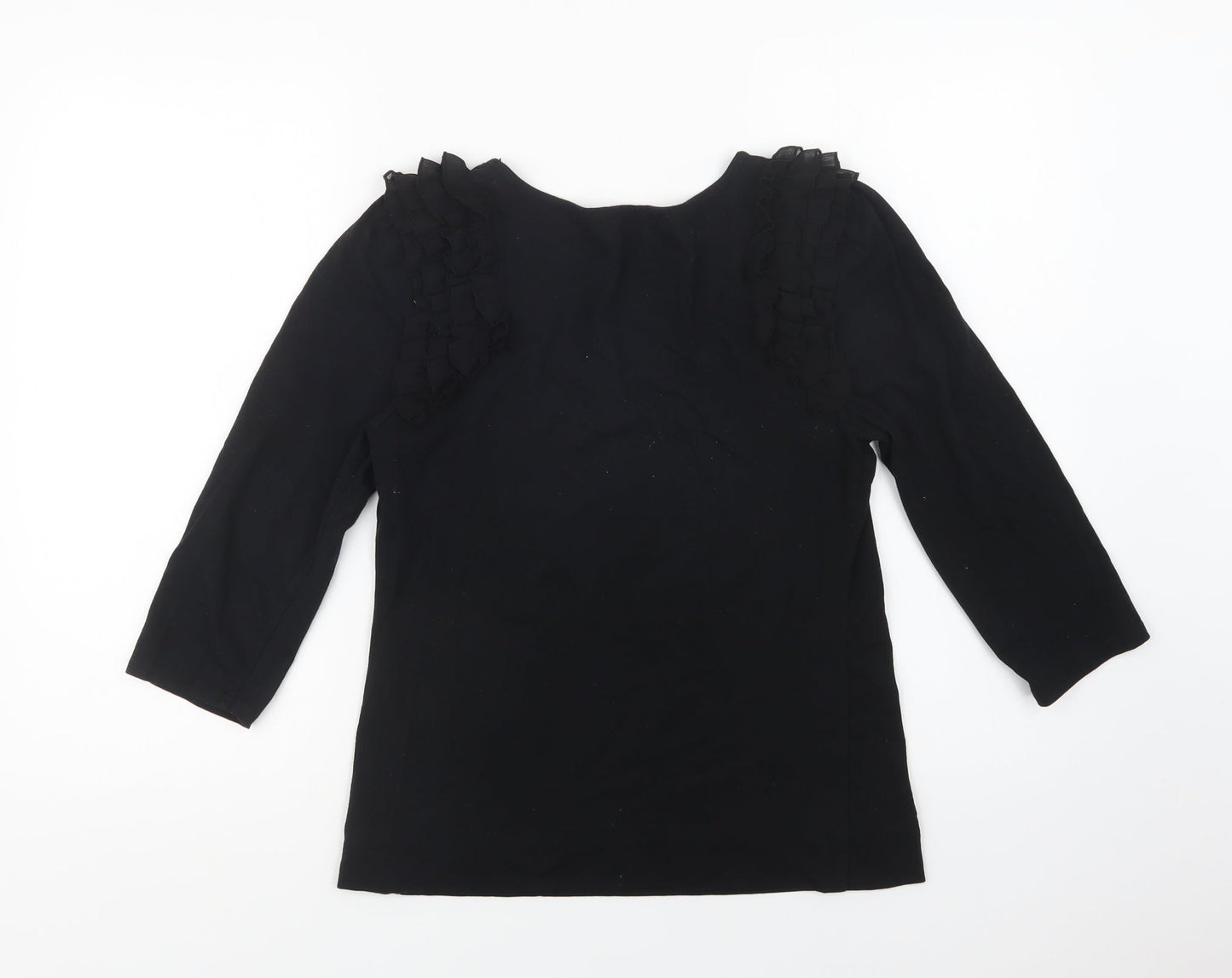 Womens UK Size S Oasis Black Basic Blouse