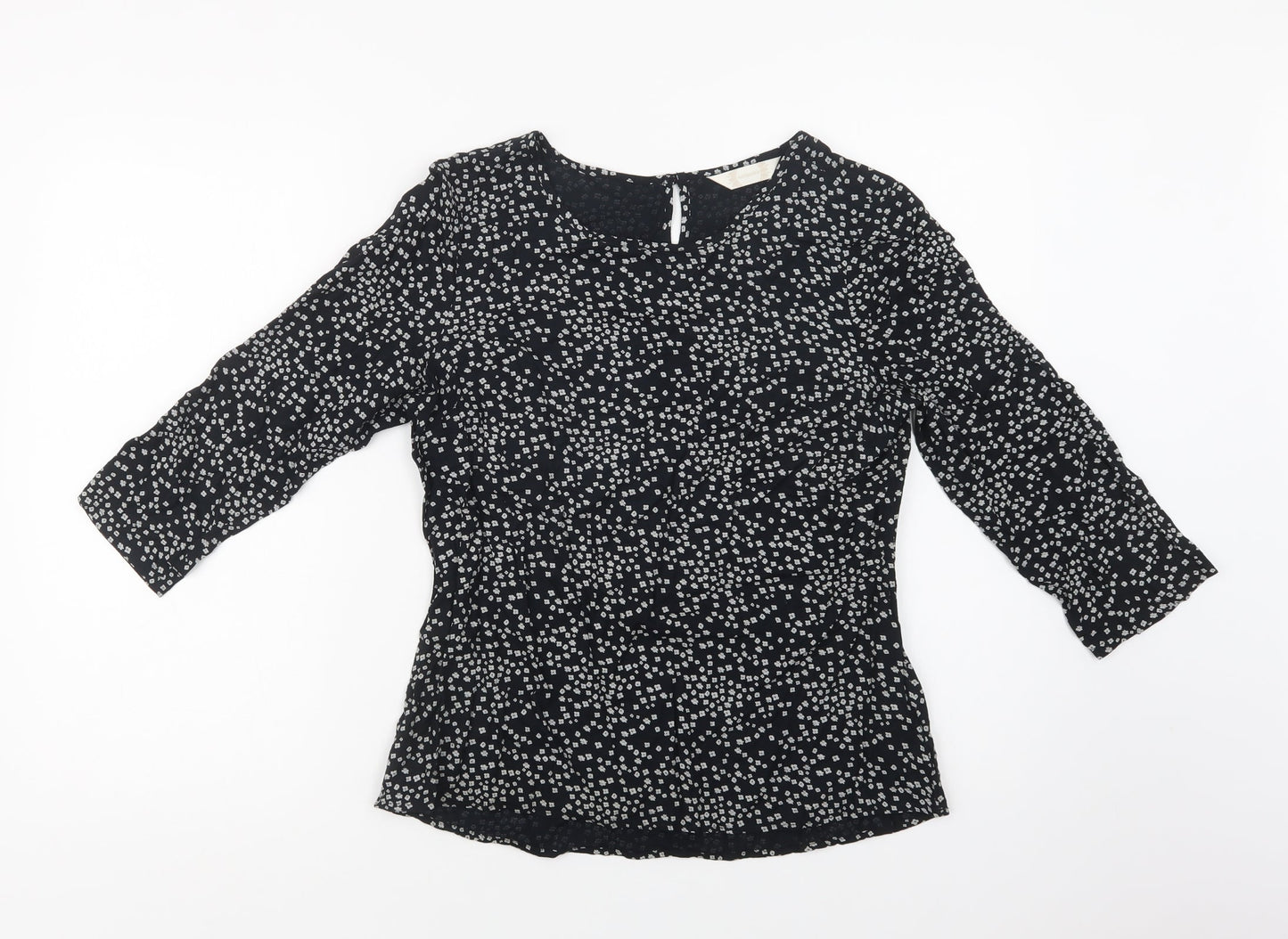 Womens UK Size 10 BHS Black Basic Blouse