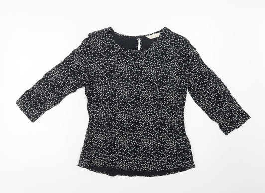 Womens UK Size 10 BHS Black Basic Blouse