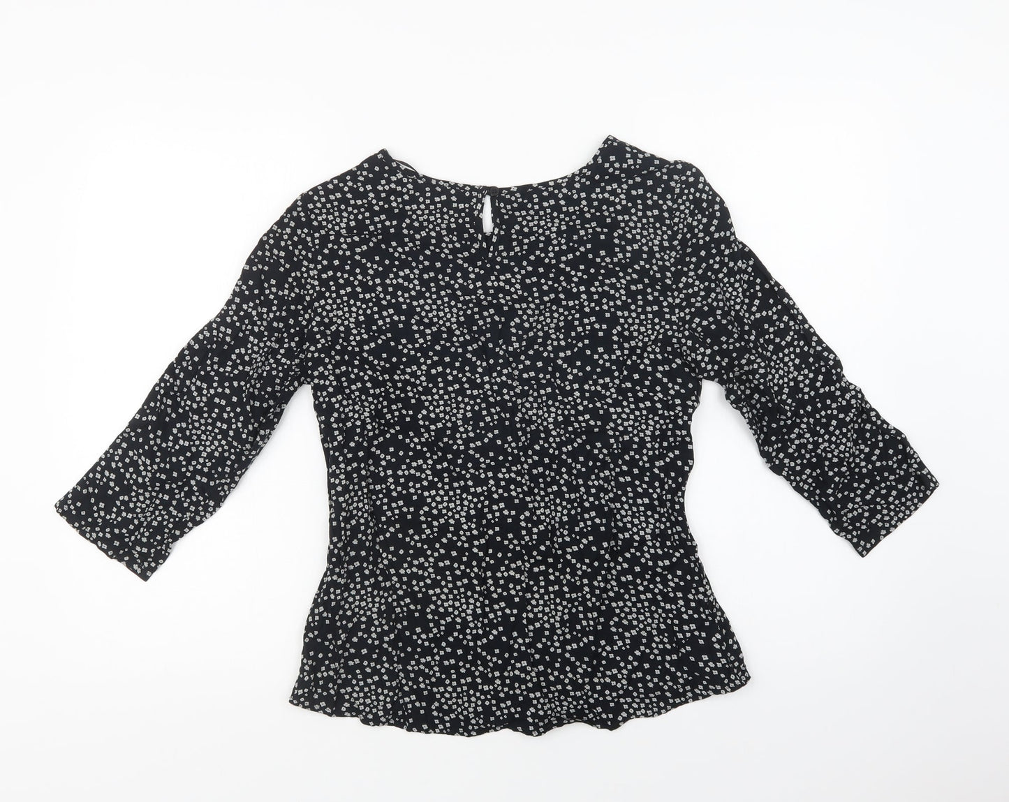 Womens UK Size 10 BHS Black Basic Blouse