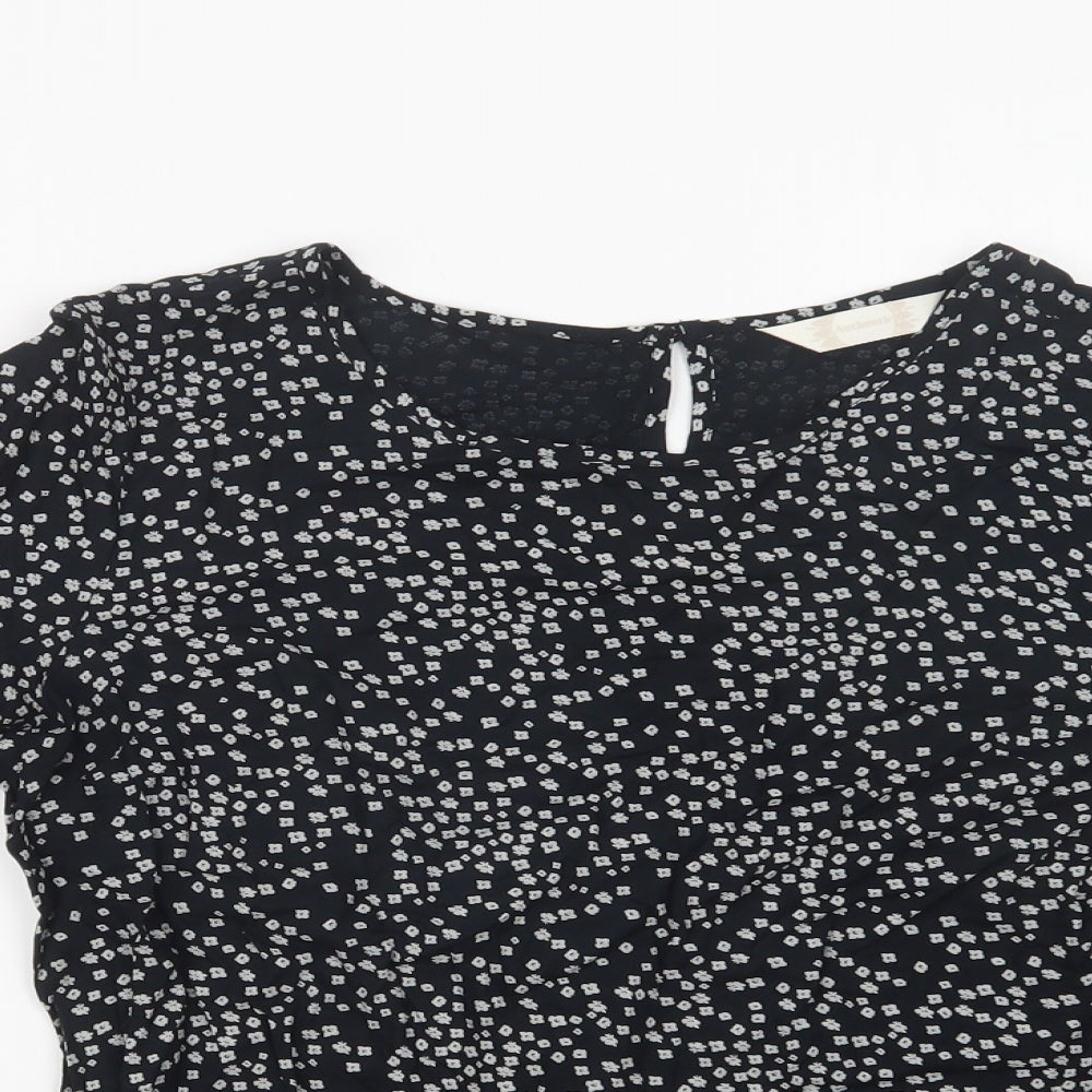 Womens UK Size 10 BHS Black Basic Blouse