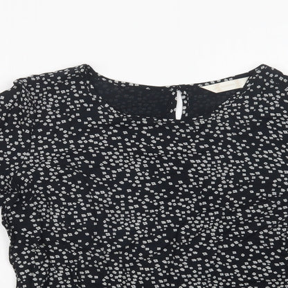Womens UK Size 10 BHS Black Basic Blouse