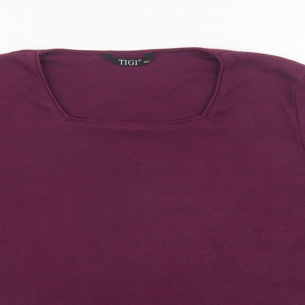 Womens UK Size 12 Tigi Purple Basic Blouse