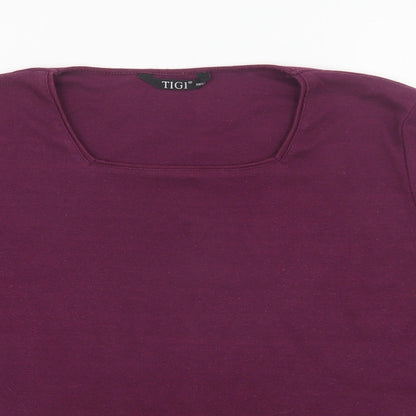 Womens UK Size 12 Tigi Purple Basic Blouse