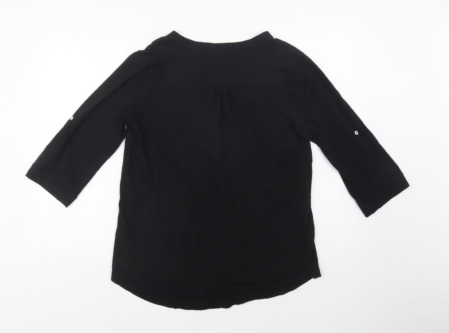 Womens UK Size M bonprix Black Basic Blouse