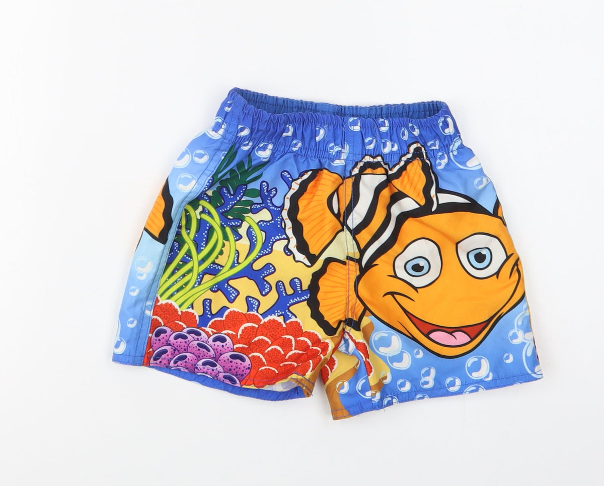 Additional front view of Ocean Company boys’ multicoloured geometric polyester bermuda shorts, years regular drawstring