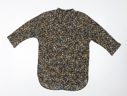 Primark Womens Multicoloured Geometric Polyester Tunic Blouse Size 6 Mock Neck