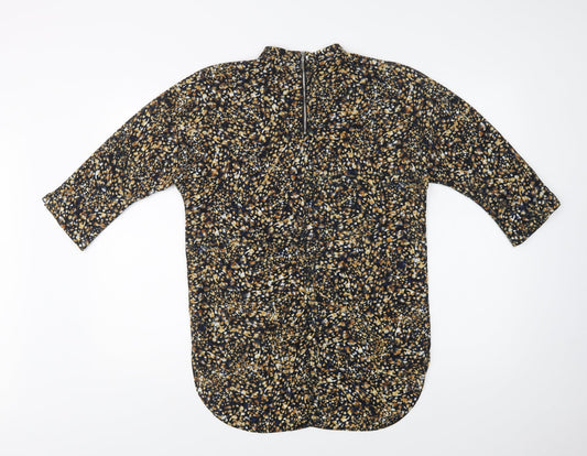 Primark Womens Multicoloured Geometric Polyester Tunic Blouse Size 6 Mock Neck