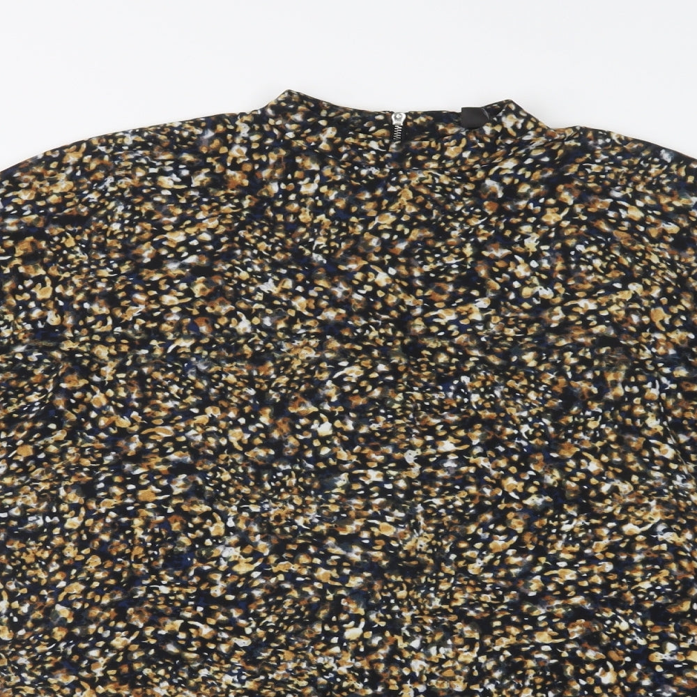 Primark Womens Multicoloured Geometric Polyester Tunic Blouse Size 6 Mock Neck