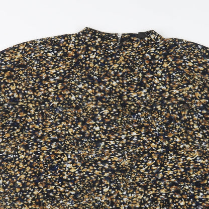 Primark Womens Multicoloured Geometric Polyester Tunic Blouse Size 6 Mock Neck