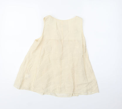 Womens UK Size 8 River Island Ivory Basic Blouse