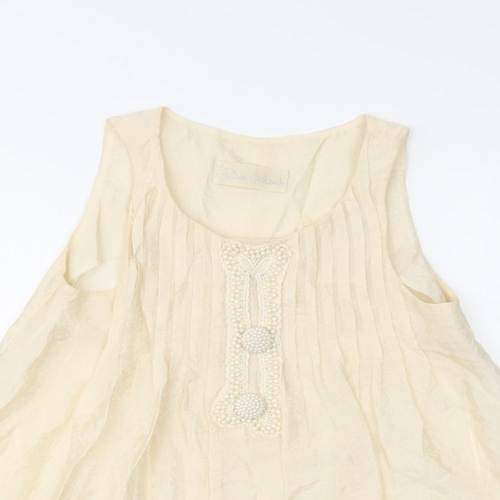 Womens UK Size 8 River Island Ivory Basic Blouse