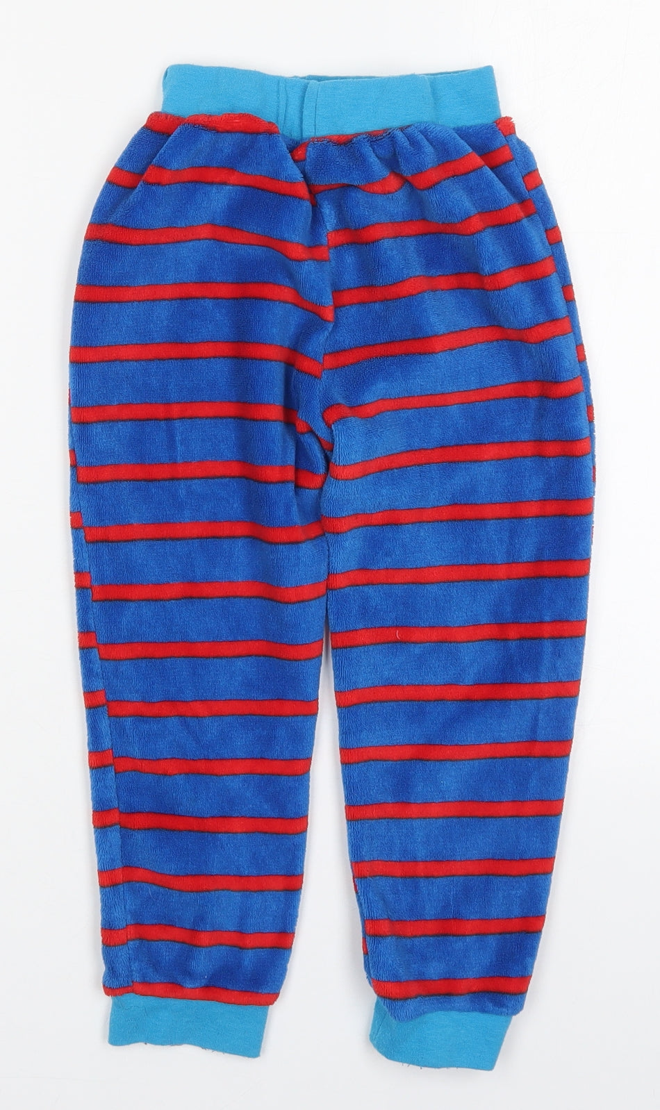 TJ Morris Boys Blue Striped Polyester Sweatpants Trousers Size 5-6 Years  Regular  - Red Pyjama Pants
