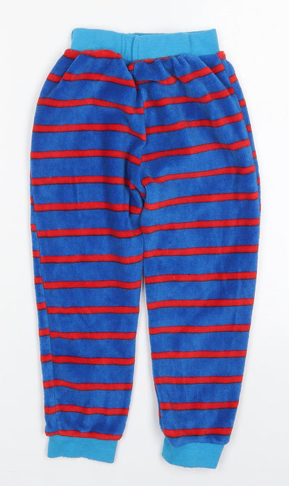 TJ Morris Boys Blue Striped Polyester Sweatpants Trousers Size 5-6 Years  Regular  - Red Pyjama Pants