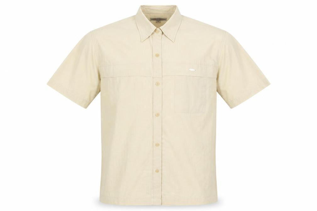 Mens UK Size M Urban Stone Beige  Button-Up Short Sleeve Casual Shirt