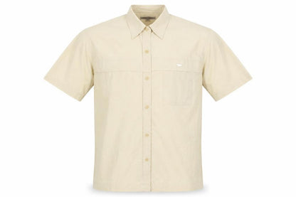 Mens UK Size M Urban Stone Beige  Button-Up Short Sleeve Casual Shirt