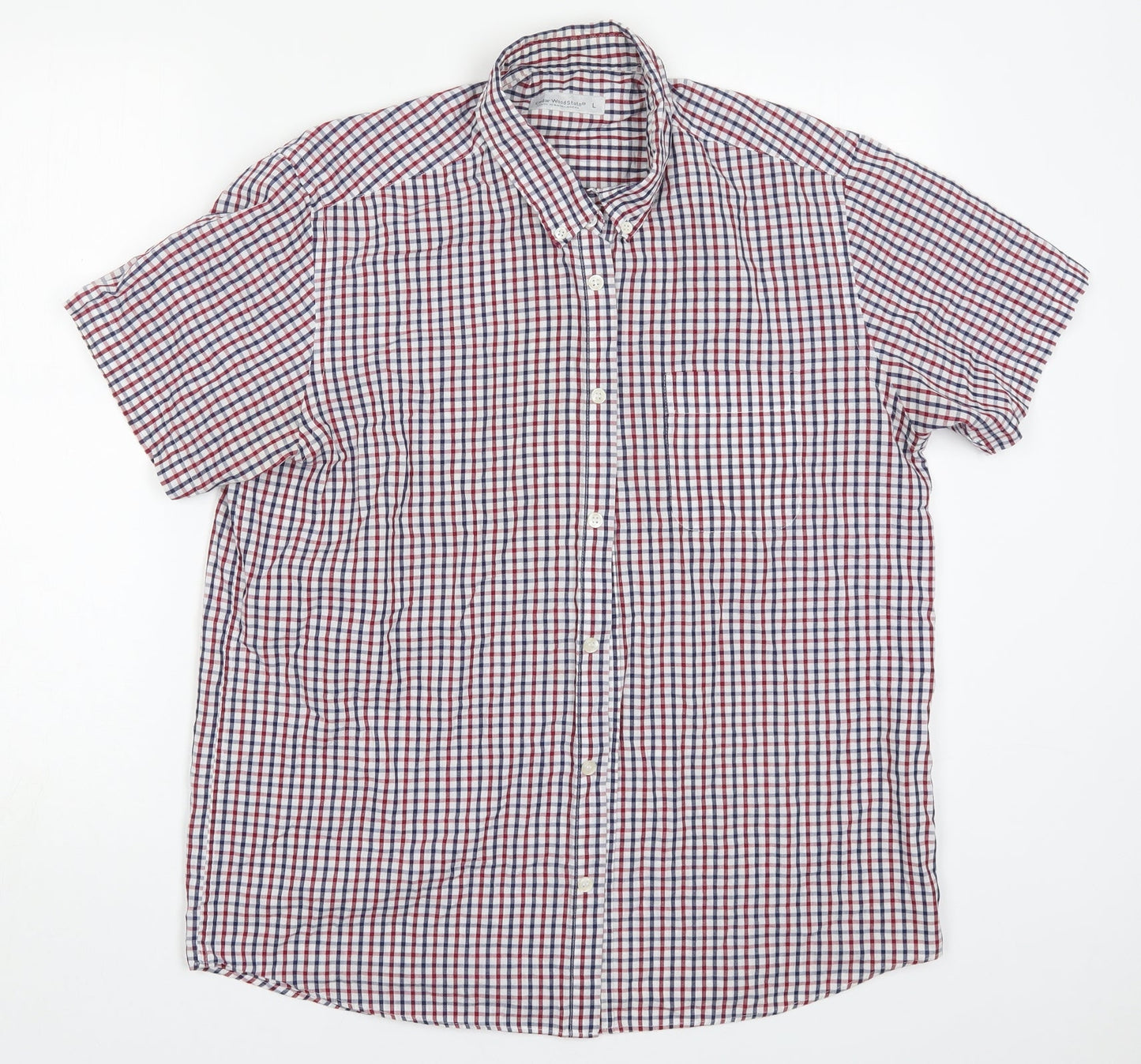 Mens UK Size L Cedar Wood State Multicoloured  Button-Up Long Sleeve Casual Shir