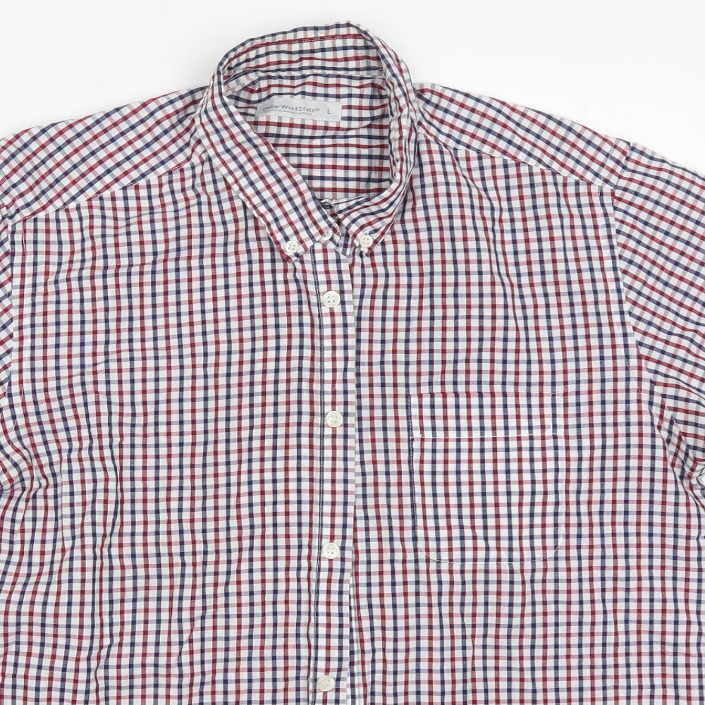 Mens UK Size L Cedar Wood State Multicoloured  Button-Up Long Sleeve Casual Shir