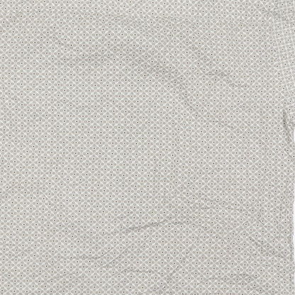 Mens UK Size L Matalan Beige  Button-Up Short Sleeve Casual Shirt