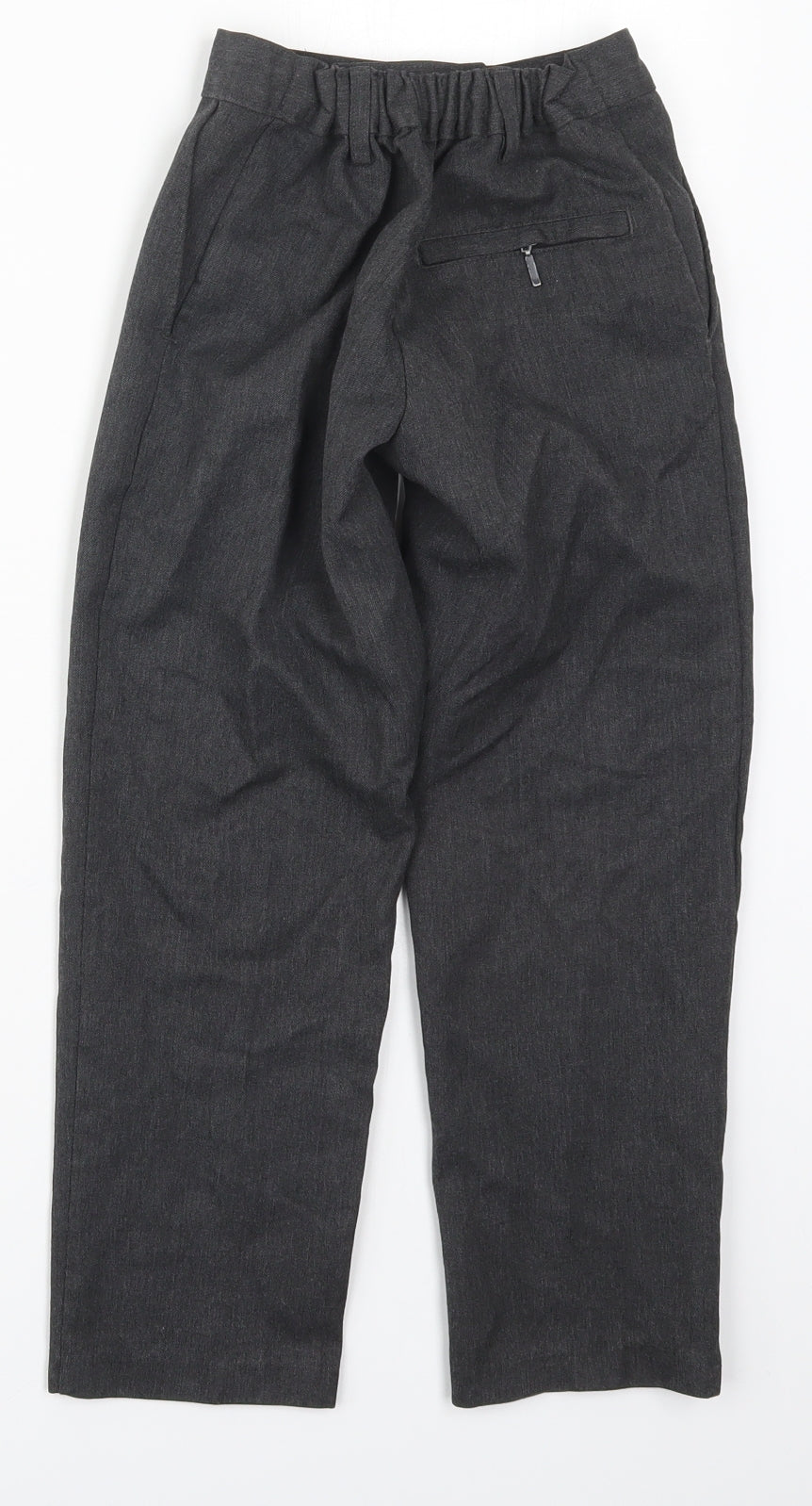 Marks and Spencer Boys Grey  Polyester Dress Pants Trousers Size 6-7 Years  Regular Hook & Eye