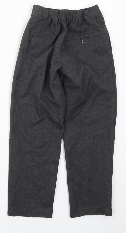 Marks and Spencer Boys Grey  Polyester Dress Pants Trousers Size 6-7 Years  Regular Hook & Eye