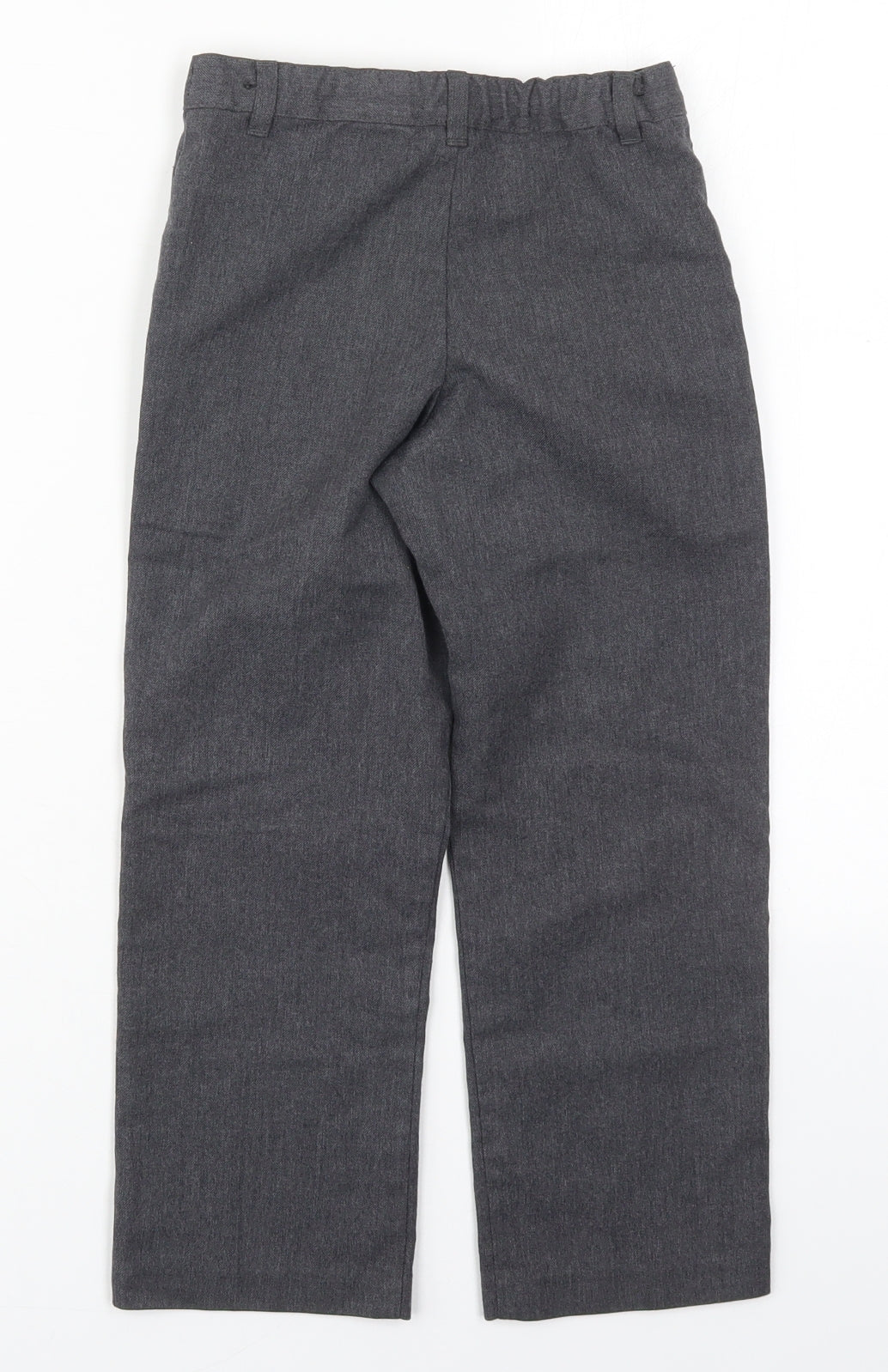 George Boys Grey  Polyester Dress Pants Trousers Size 5-6 Years  Regular Hook & Eye