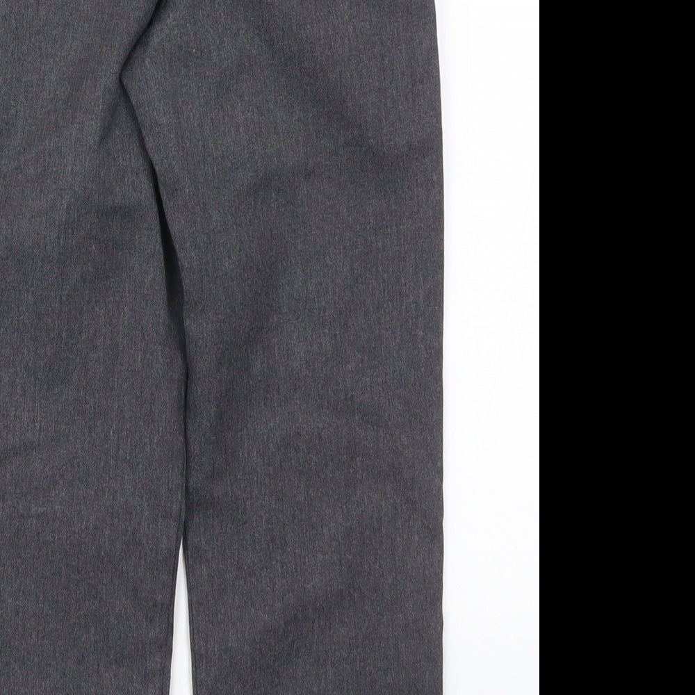 George Boys Grey  Polyester Dress Pants Trousers Size 5-6 Years  Regular Hook & Eye