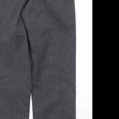 George Boys Grey  Polyester Dress Pants Trousers Size 5-6 Years  Regular Hook & Eye