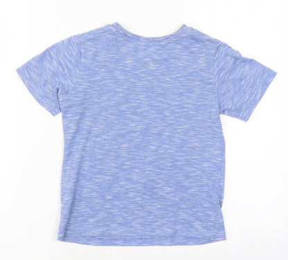George Boys Blue  Polyester Basic T-Shirt Size 4-5 Years Crew Neck Pullover - Empire State