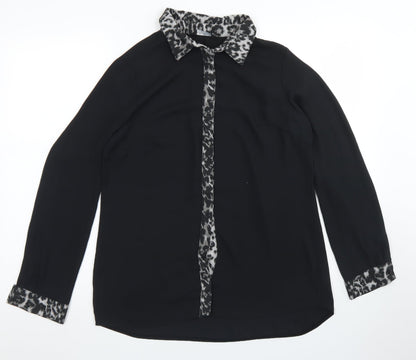 Womens UK Size 10 Select Black Basic Blouse