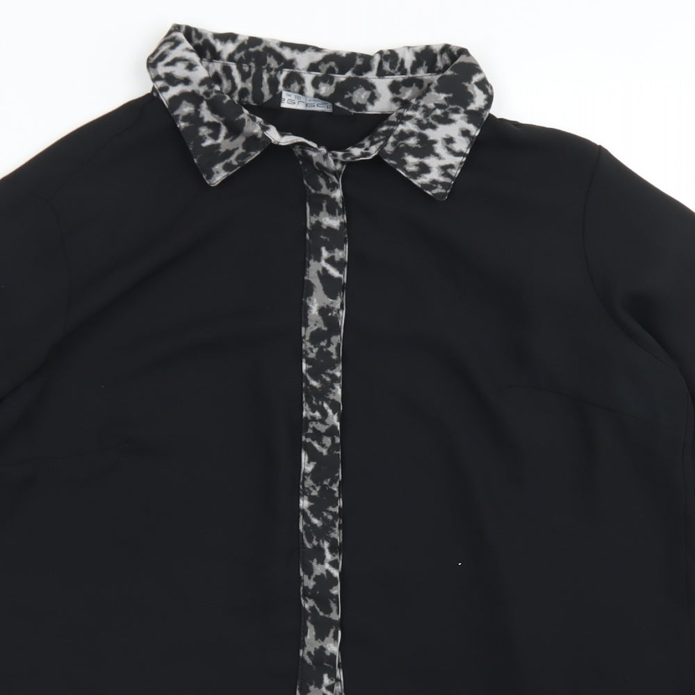 Womens UK Size 10 Select Black Basic Blouse