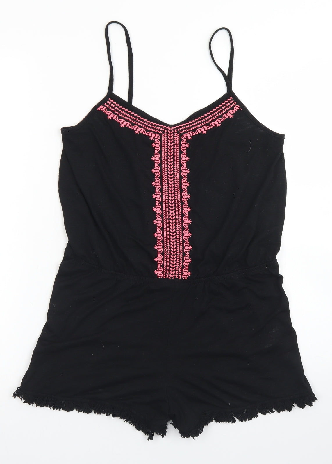 Papaya Womens Black  Polyester Playsuit One-Piece Size 8