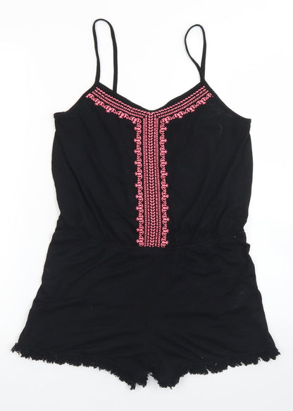 Papaya Womens Black  Polyester Playsuit One-Piece Size 8