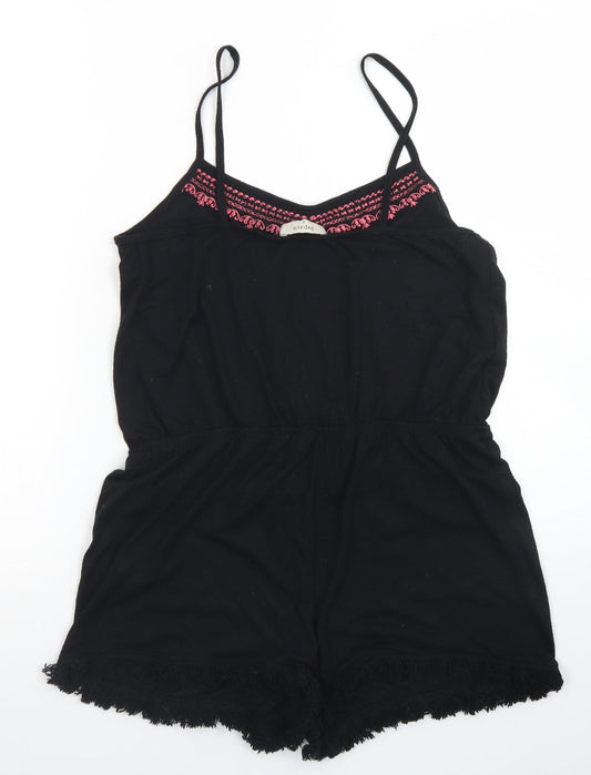 Papaya Womens Black  Polyester Playsuit One-Piece Size 8