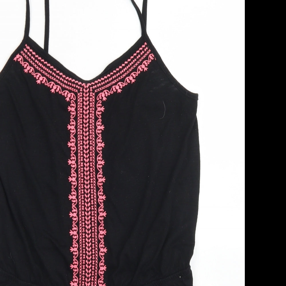 Papaya Womens Black  Polyester Playsuit One-Piece Size 8