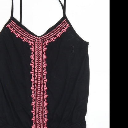 Papaya Womens Black  Polyester Playsuit One-Piece Size 8