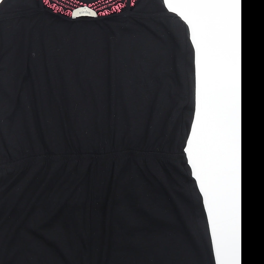 Papaya Womens Black  Polyester Playsuit One-Piece Size 8
