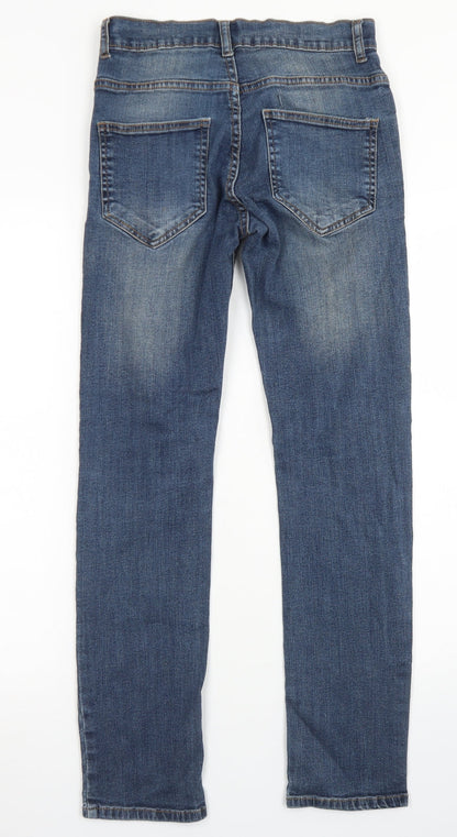 Denim Co Mens Blue  Cotton Skinny Jeans Size 28 in L30 in Regular Button