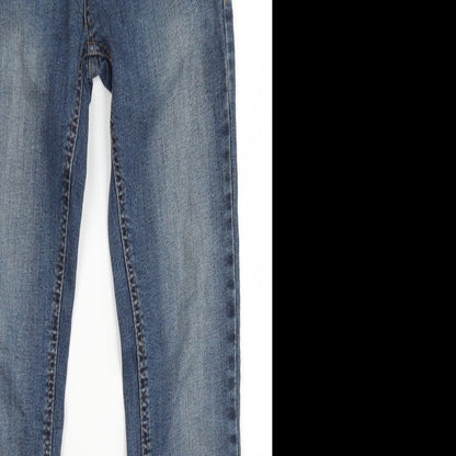 Denim Co Mens Blue  Cotton Skinny Jeans Size 28 in L30 in Regular Button